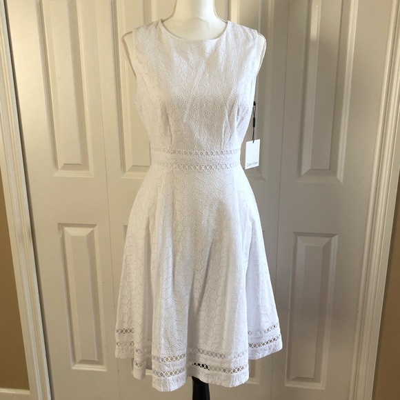 NWT Calvin Klein white dress size 6 - Picture 3 of 7